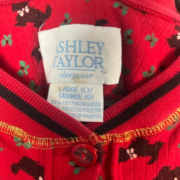 Vintage 90s Ashley Taylor red and black schnauzer onesie size large - Picture 2 of 4